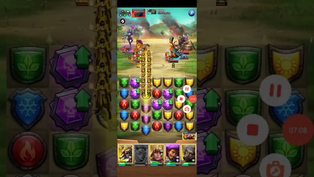 War Hits Empires and Puzzles Crazy Greek Team VS 1234 Украïнa