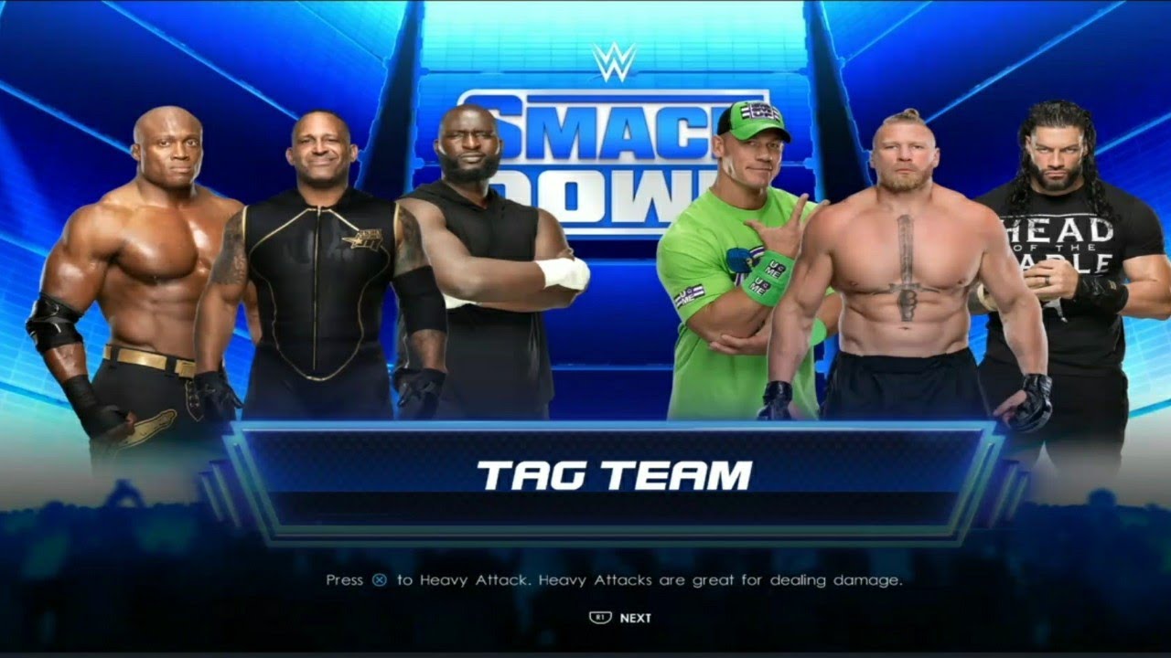 Team Hurt Business Vs Roman Reigns John Cena & Brock Lesnar WWE 2K22