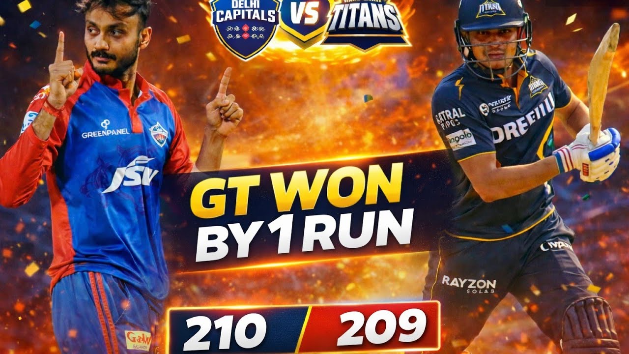 GT Won the 1 Run 😱 | Last Over Thriller | 210 vs 209 | IPL Match Highlight