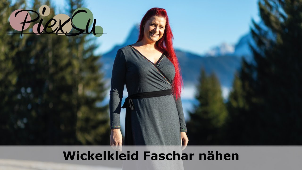 Nähanleitung - Schnittmuster PiexSu Faschar - Wickelkleid nähen