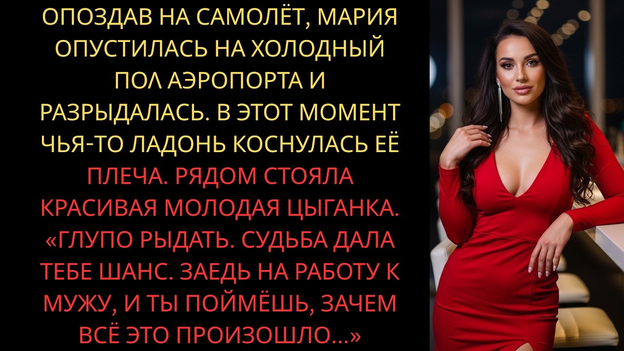 Опоздав на самолёт, Мария опустилась пол аэропорта и разрыдалась. И чья-то ладонь коснулась её плеча