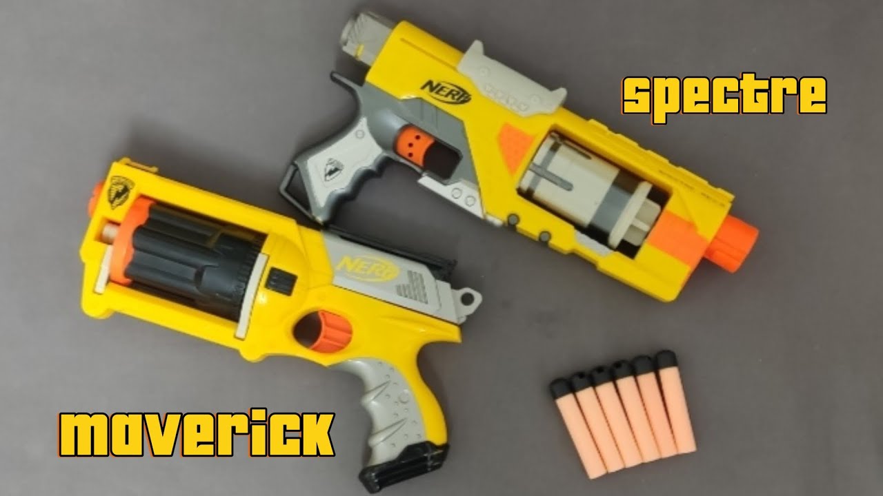 Двойной обзор на Nerf N-strike Maverick REV-6 и Spectre REV-5