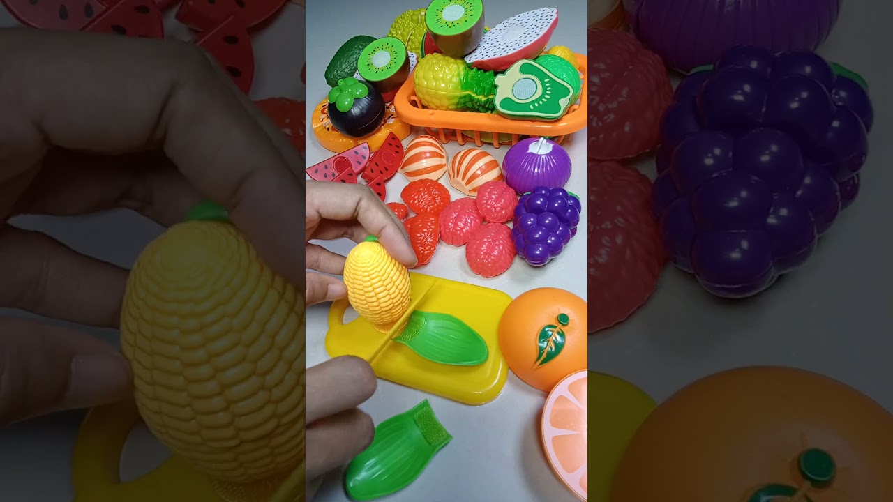 Satisfying with Unboxing Cutting Vegetables, Fruits, Pizza, Egg, Fish Toys Review | ASMR