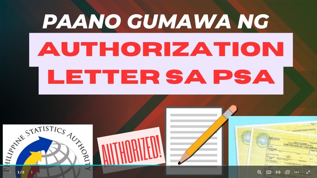 Paano gumawa ng Authorization Letter sa PSA?