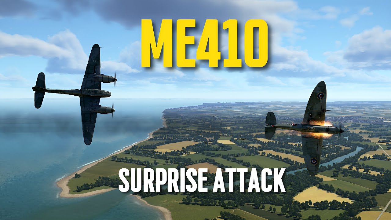 Messerschmitt 410 surprise attack on Airfield | 4K Cinematic