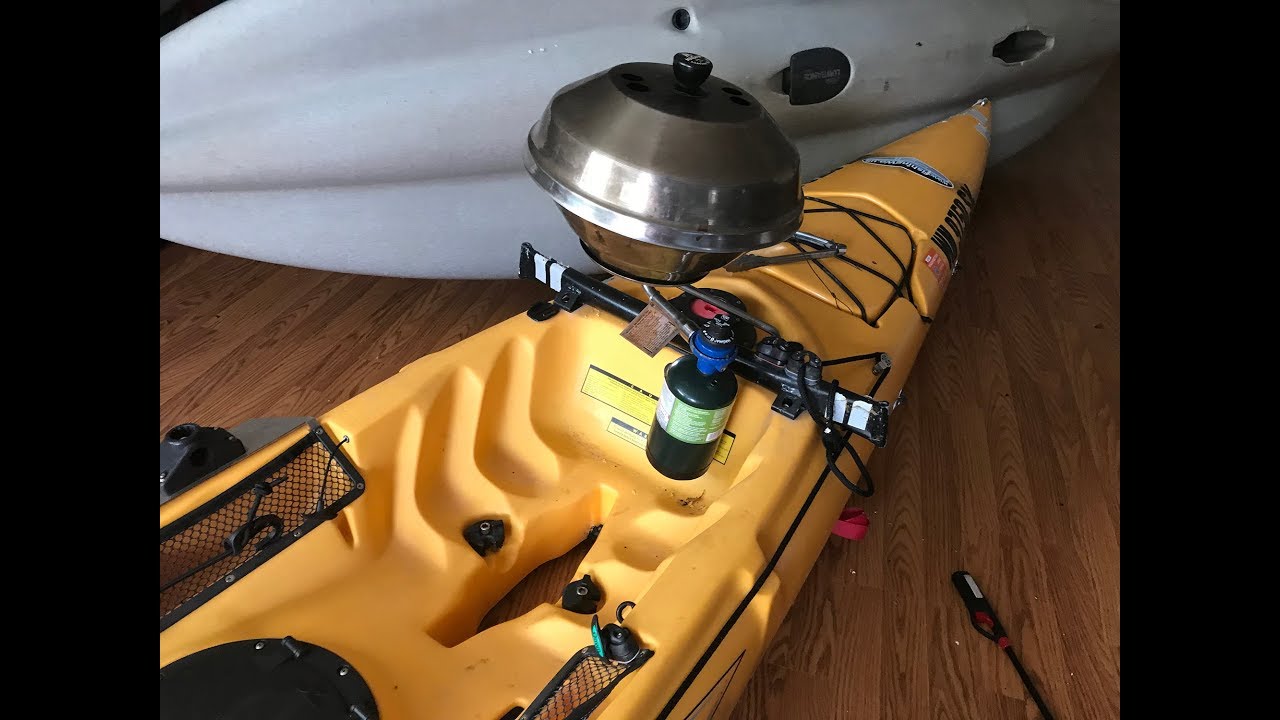 Installing a BBQ grill on a Hobie kayak www.fishingwa.us