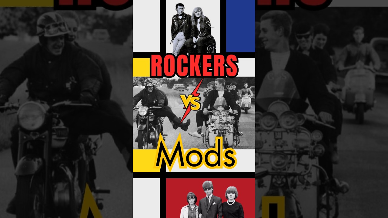 ROCKERS vs MODS #1960snostalgia #retrovibes #modstyle #rockerrebellion #britishsubcultures #history