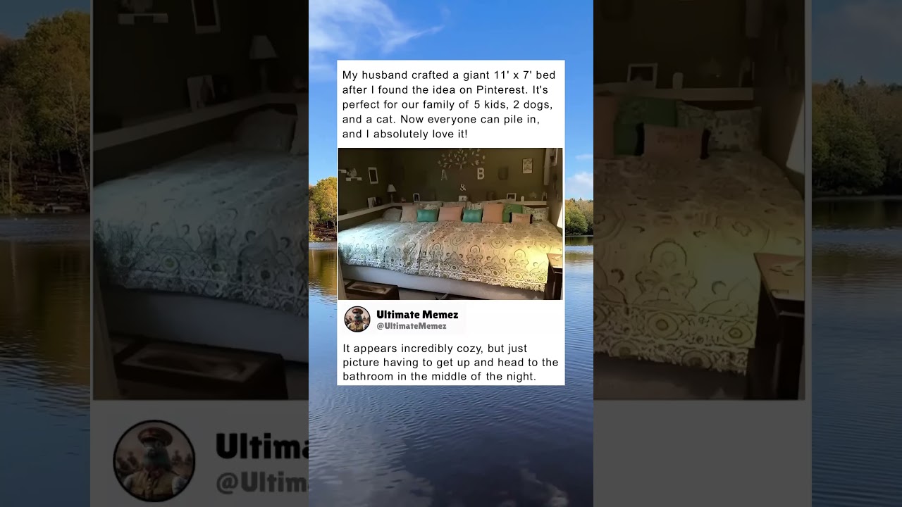 This Family Built an 11 Foot Bed For Everyone to Sleep In #family #diy