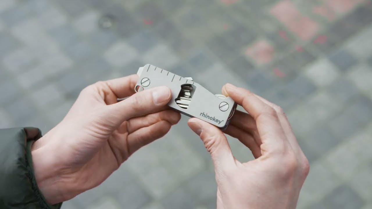 Rhinokey&reg; - World's first titanium key organizer with multitools and a light