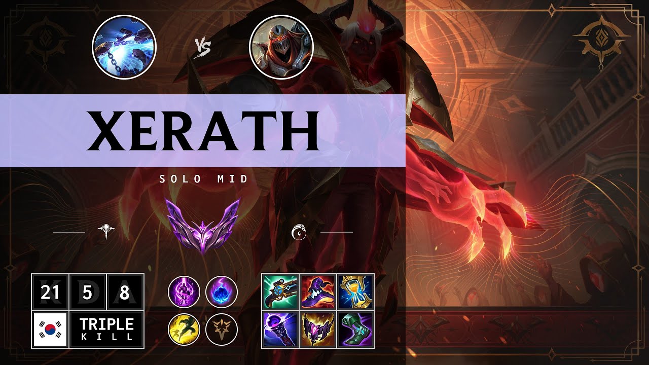 Xerath Mid vs Zed - KR Master Patch 14.14