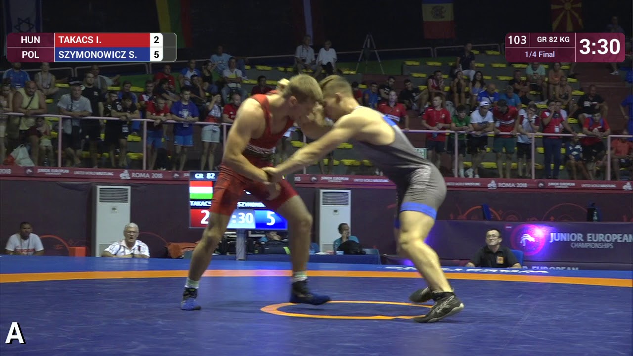 1/4 GR - 82 kg: I. TAKACS (HUN) v. S. SZYMONOWICZ (POL)