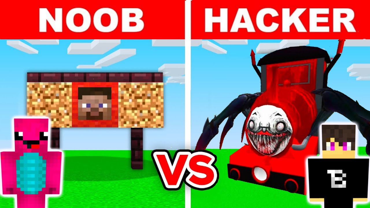 NOOB vs HACKER: HORROR CHO CHO VONAT ÉPÍTŐ KIHÍVÁS!
