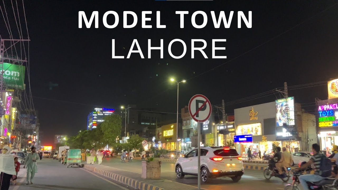 Model Town Lahore Beautiful Night View | Amanah Mall | Link Road | Shopping | HD