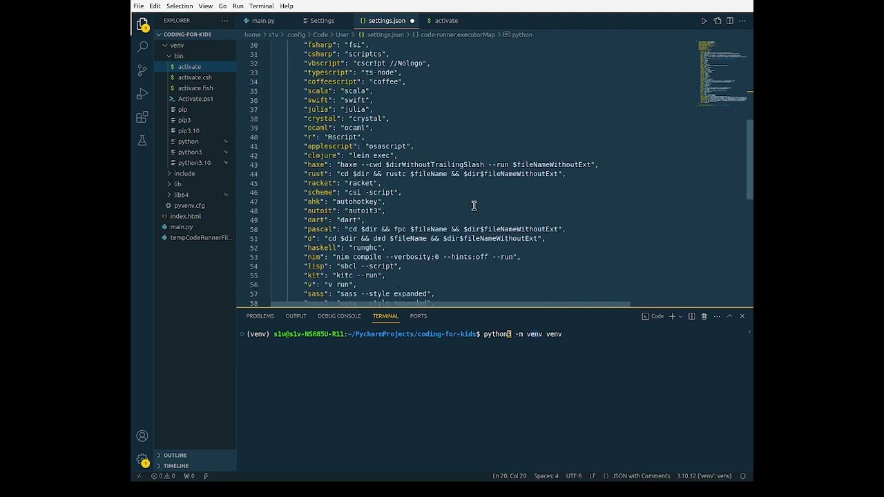 Настройка Code Runner Vs Code