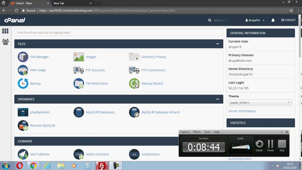 Installing Drupal 8 4 5 with cpanel and Filezilla Manual