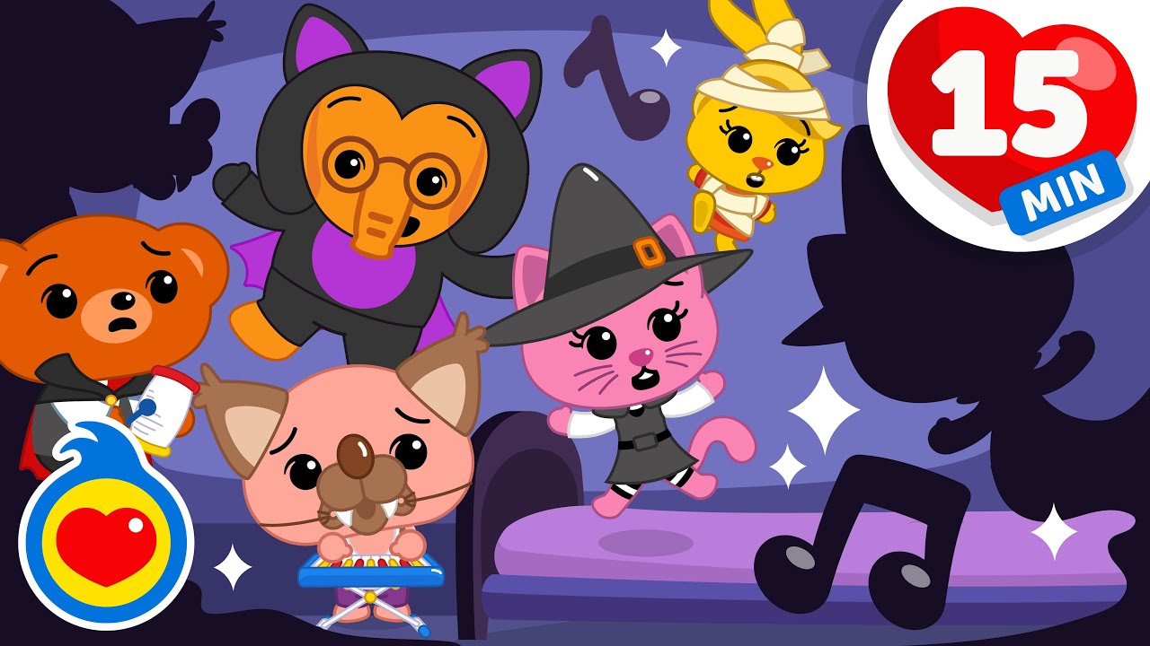 Canciones Sobre Monstruos y Monstruitos 🧟‍♂️👻 Canciones Infantiles de Halloween (15 Min) | Plim Plim