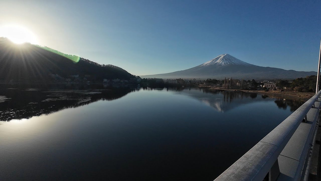 【4K】少し凍った河口湖（2026年1月17日撮影）