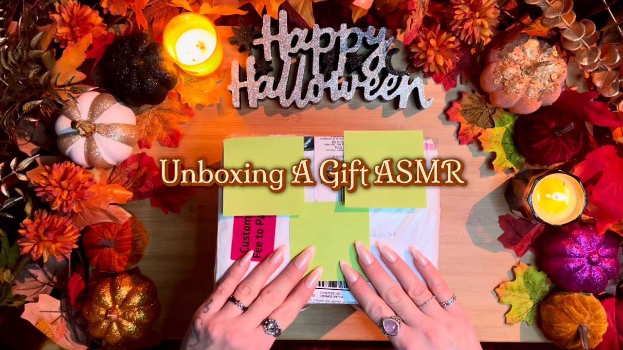 ASMR Unboxing a Gift from @ASMRArielle | Cardboard, Crinkles & Glass Tapping