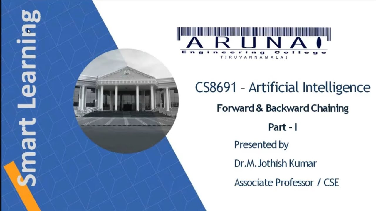CS8691 - AI | Forward & Backward Chaining Part-1 | Dept of CSE | Arunai Engineering College