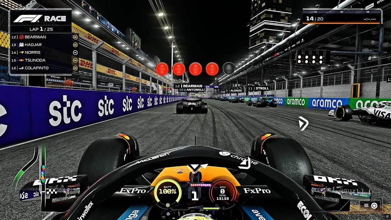 Lando Norris Racecraft Under the Lights 12-Saudi Arabian Grand Prix 2025  #formula1 #f1#landonorris