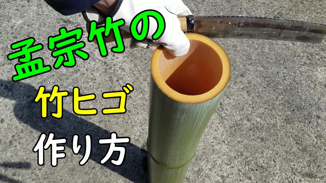 【孟宗竹】この方法なら孟宗竹でも竹ヒゴが作れます【竹ヒゴ】