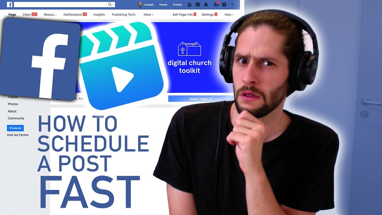 How to SCHEDULE a Facebook post FAST (Speed Skills by Digital Church Toolkit)