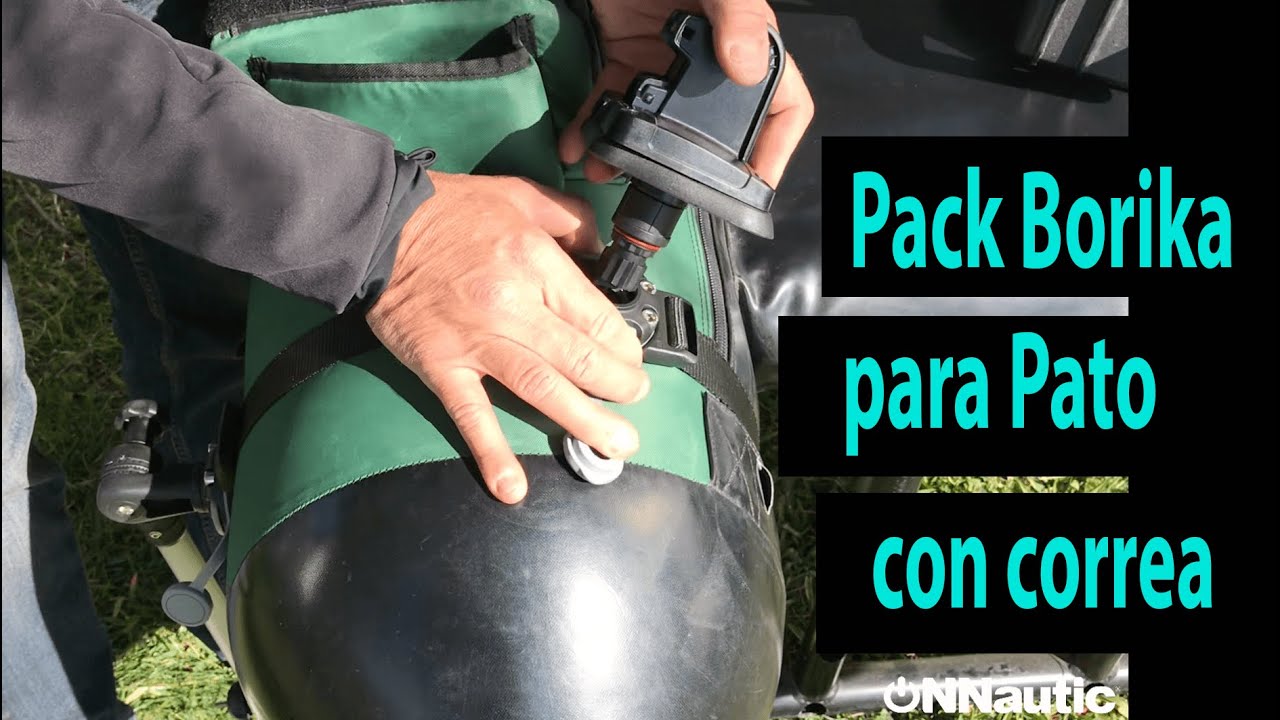 Pack Borika Pato Soporte Cuadrado Negro Con Correa