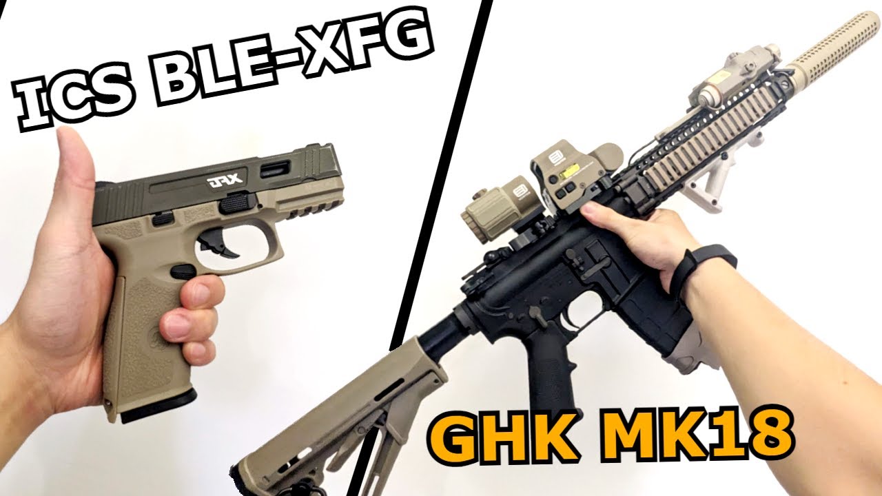 GHK MK18 & ICS BLE-XFG | shooter practice#1