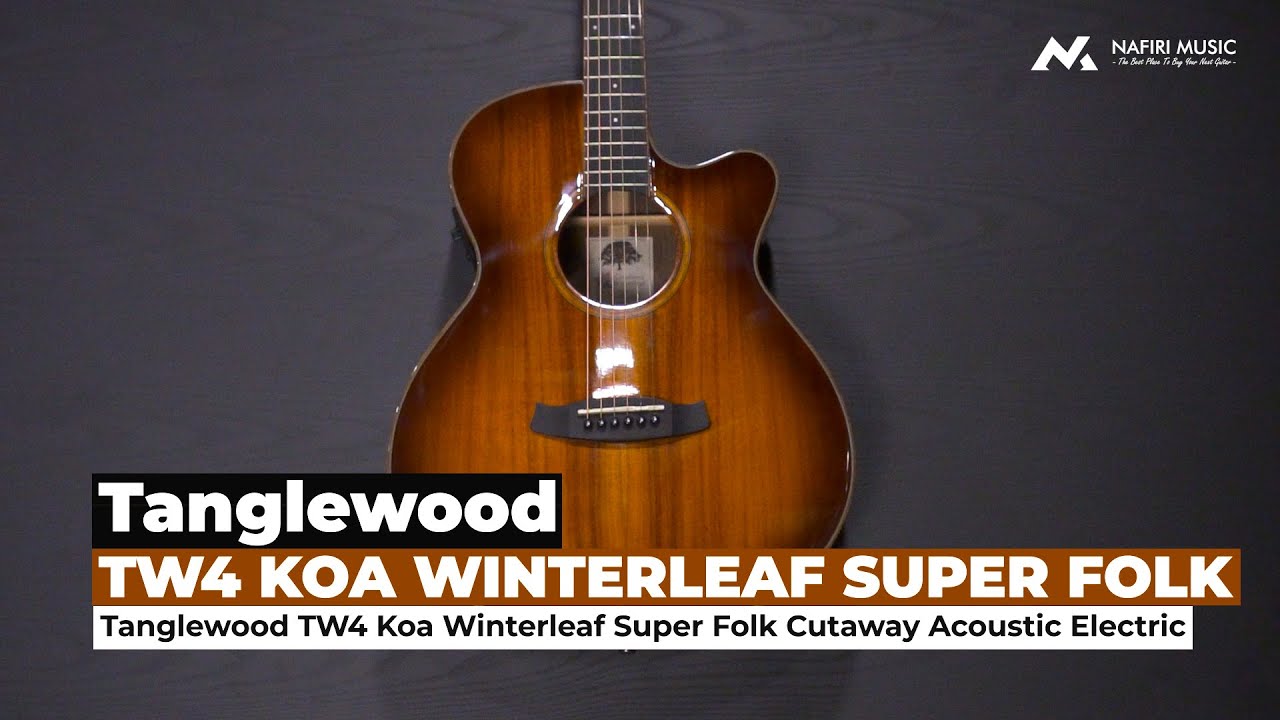 Tanglewood TW4 Koa Winterleaf Super Folk Acoustic Electric in Autumn Burst Gloss