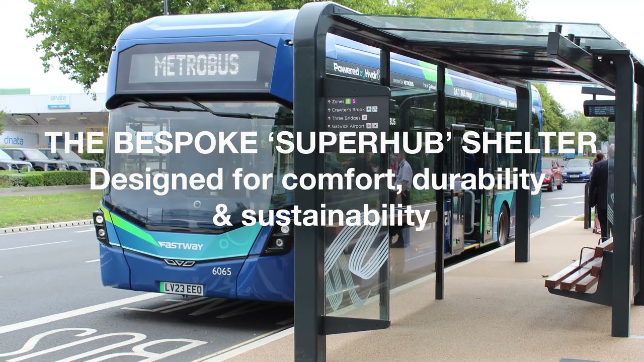 Bespoke Superhub Mobility Hub Shelter for Manor Royal BID | Trueform Group
