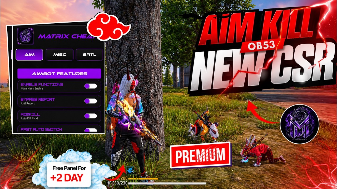 FREE FIRE PC PANEL OB53 🎯 AIMKILL COVER SILENT PANEL | EVERY DAY FREE PANEL FOR ALL SERVER SAFE 📢