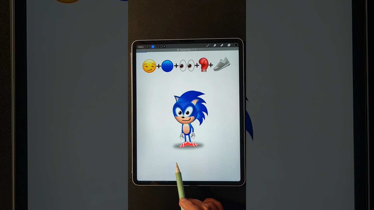 😏+🔵+👀+🥊+👟=❓Emoji Mixing #shorts #emojichallenge #emojimixing #speedart #trending