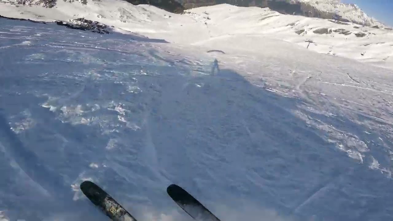 Speedriding run Valfréjus Corniche, BRUT sans montage