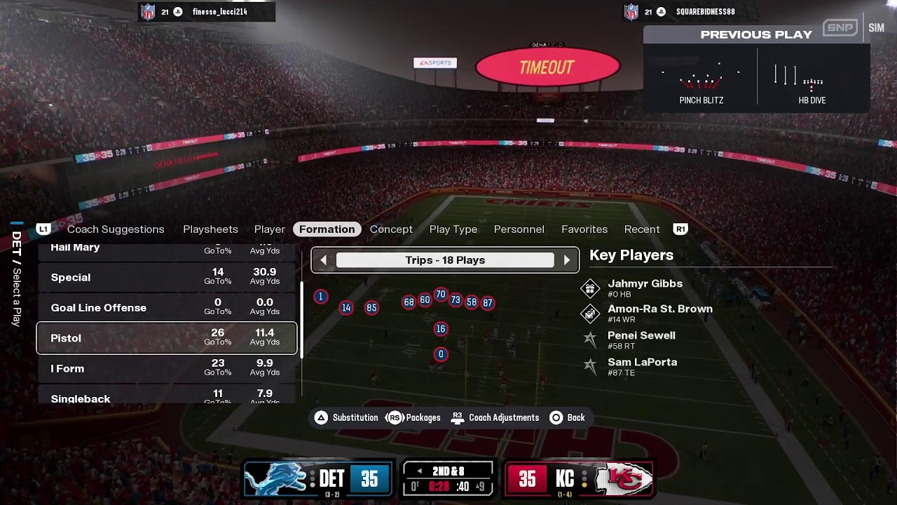 Madden 26 vs Chiefs