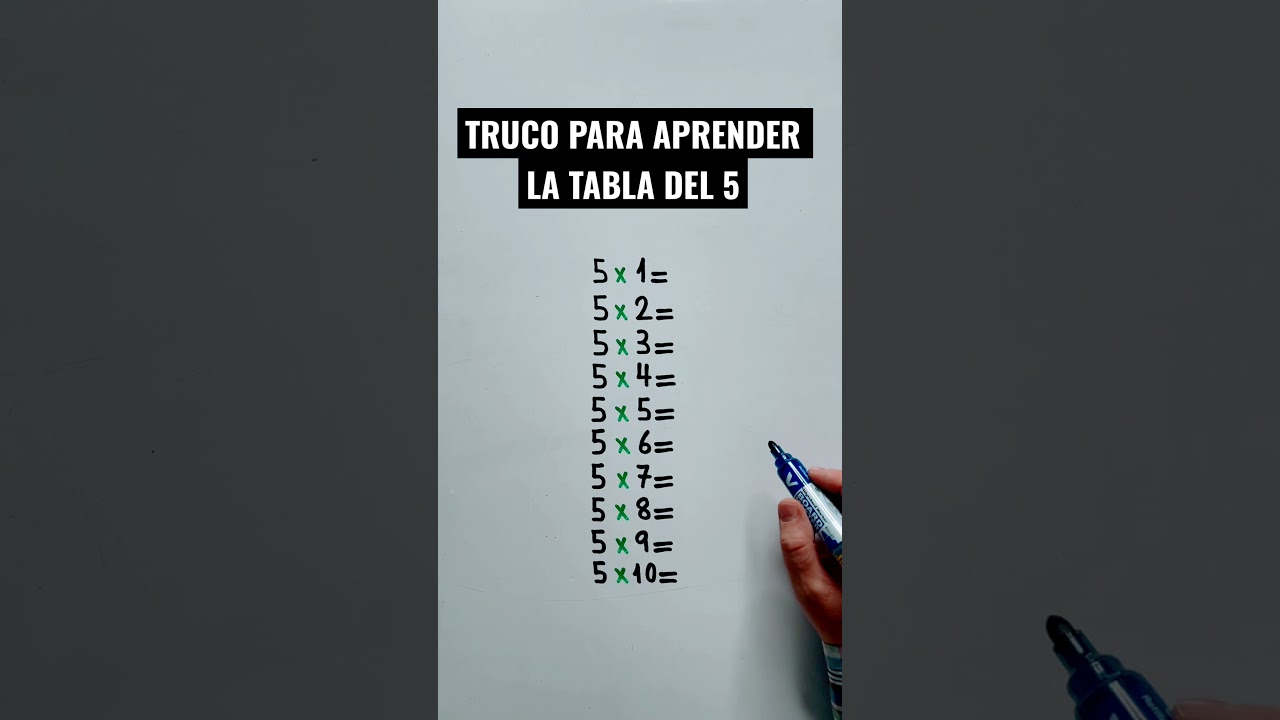 Truco de matem&aacute;ticas  - Truco matem&aacute;tico - TABLA DEL 5 - Truco tabla del 5
