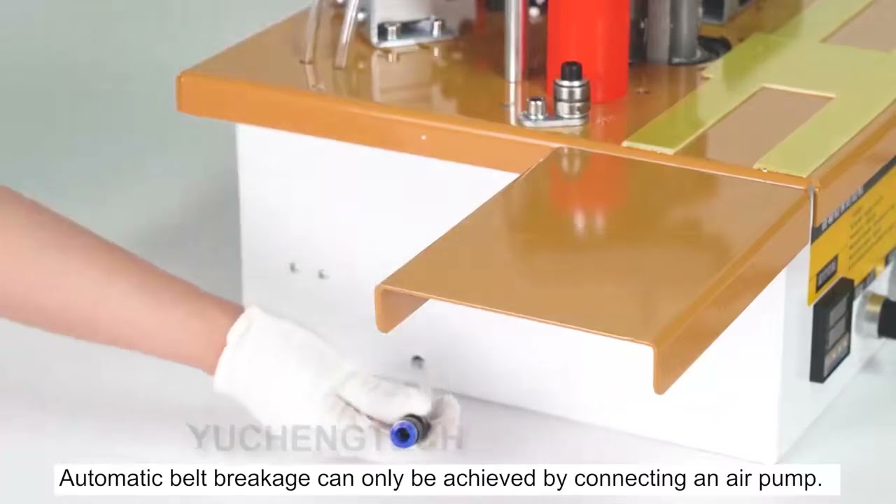 How to use this automatic tape breaking edge banding machine?