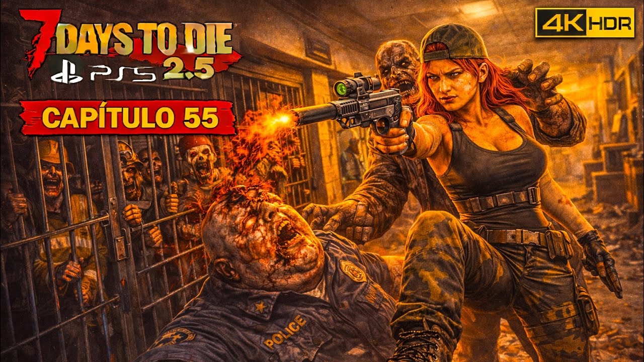 ASALTAMOS LA COMISARÍA Y ARRASAMOS CON TODO | Botín ÉPICO | 7 Days to Die 2.5 PS5 Capítulo 56 4K HDR
