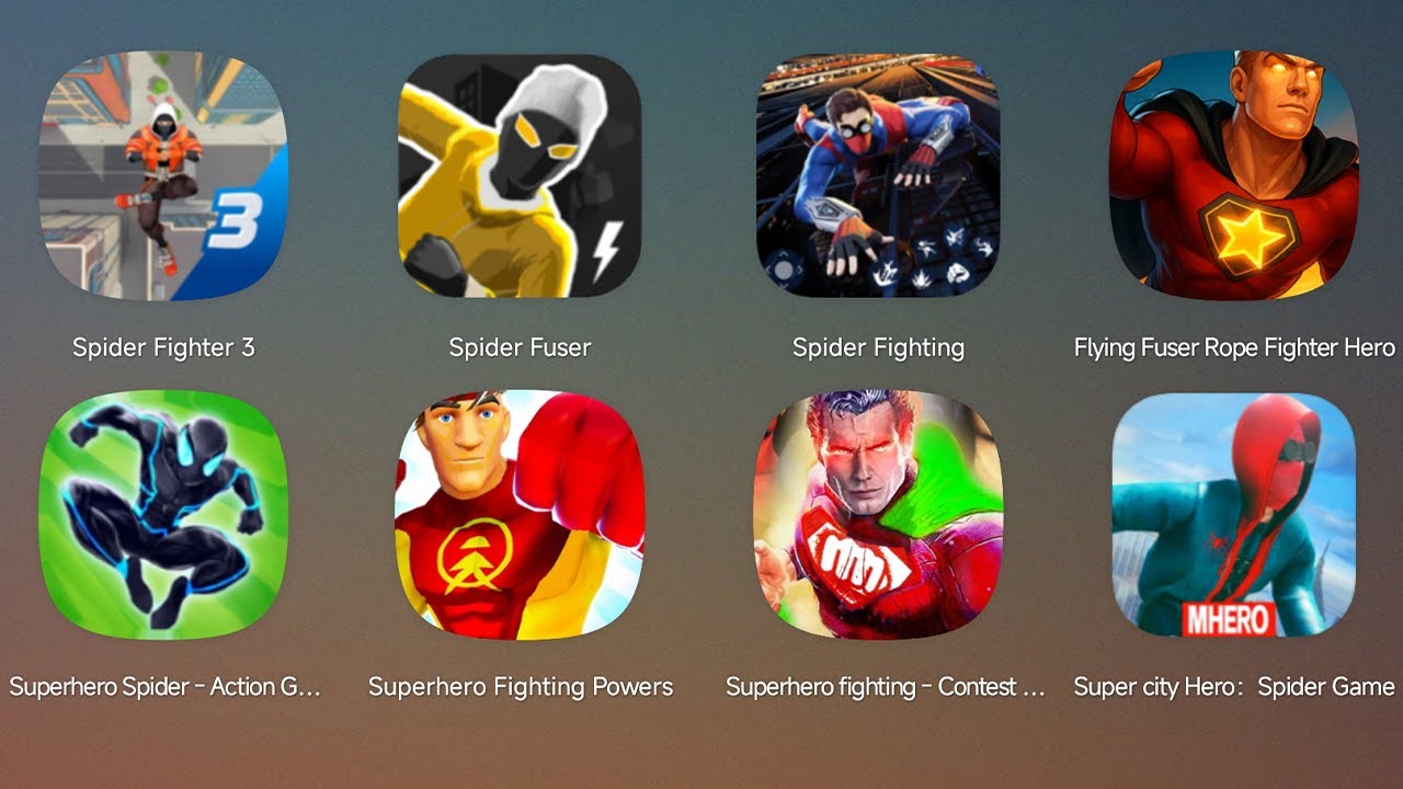Spider Fighter 3,Spider Fuser,Spider Fighting,Flying Fuser Rope Fighter,Superhero Fighting Powers