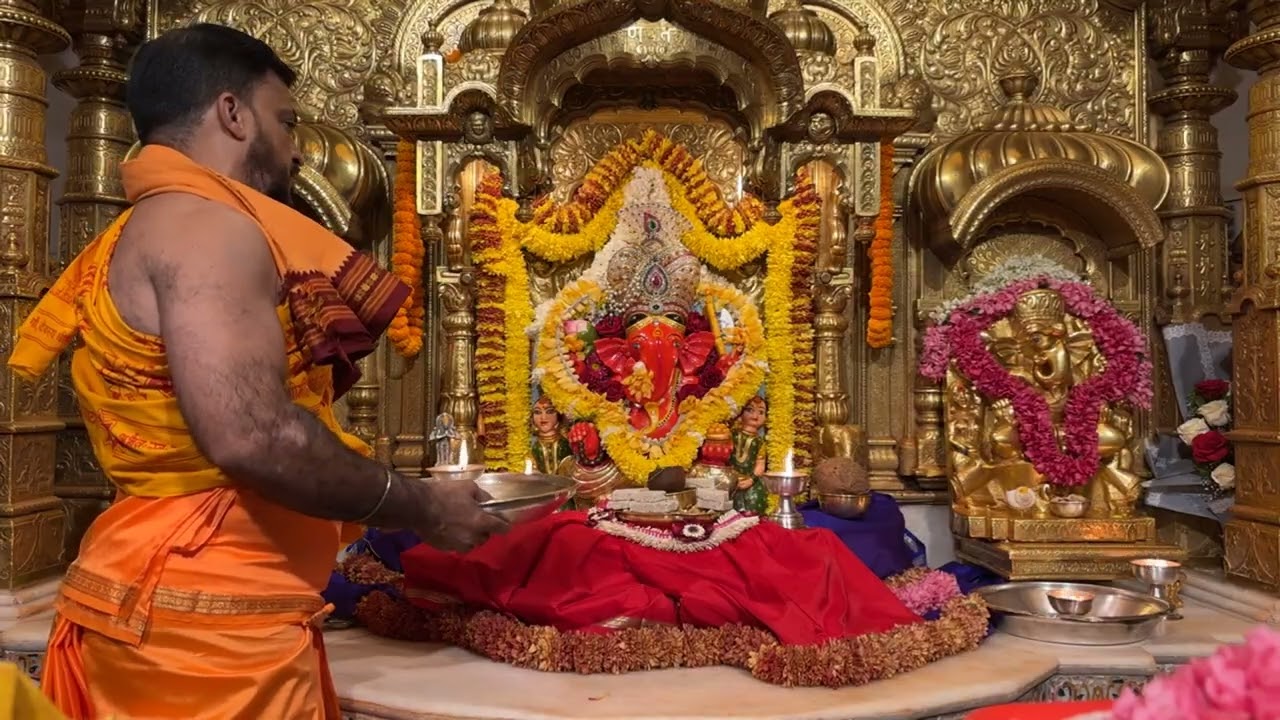 सायंकाळची Live आरती 09/03/2026 #dailydarshanbappa #siddhivinayak 