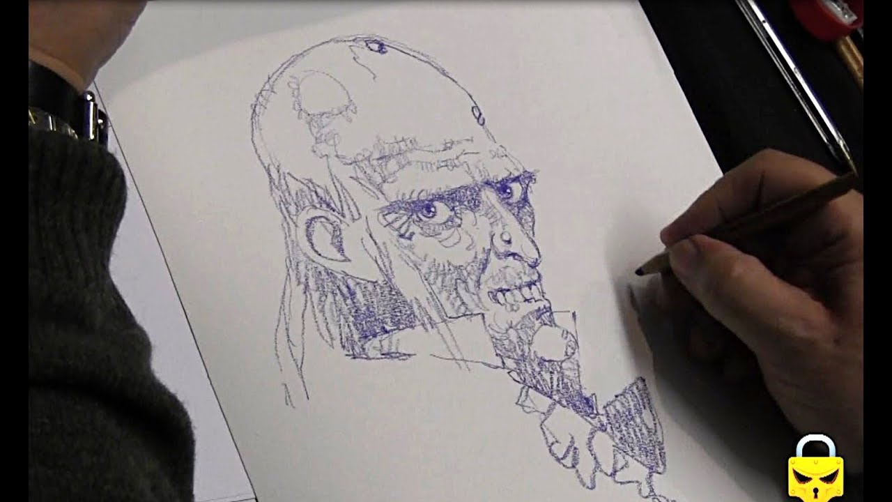 How to draw  UNCLE CREEPY with SANJULIÁN