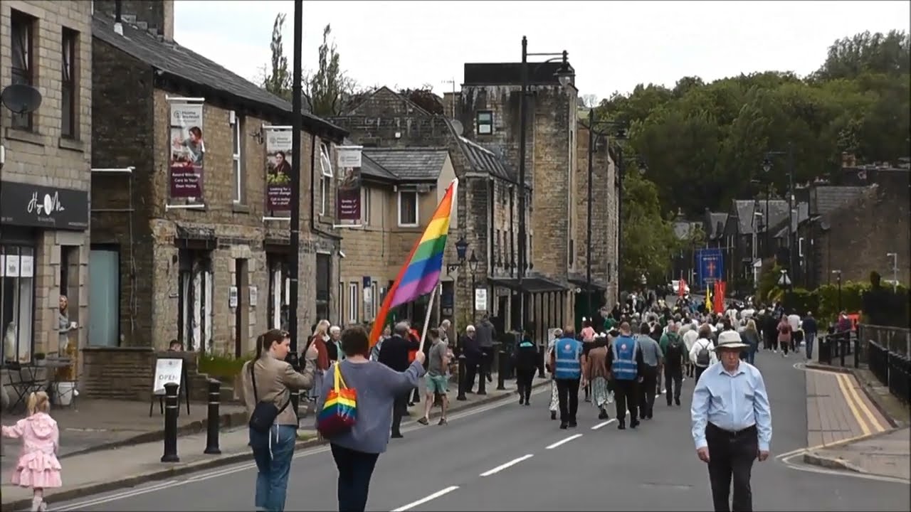 Whit Walks 2022, Uppermill, Saddleworth.