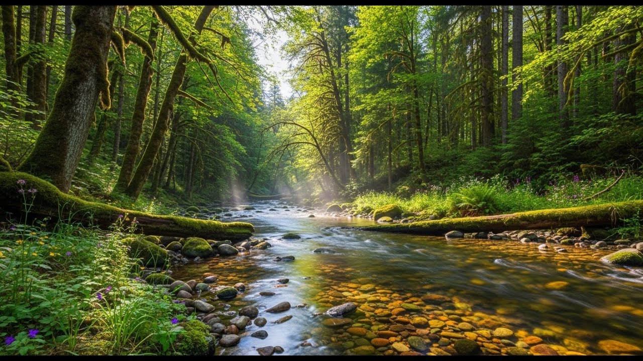 Flowing River Water 🌊 Gentle Stream Sound for Sleep, Focus, and Relaxation #858