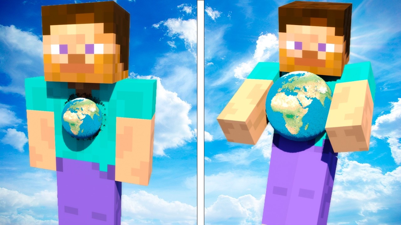 Small To Giant EARTH vs MINECRAFT STEVE! | Experiments in Teardown
