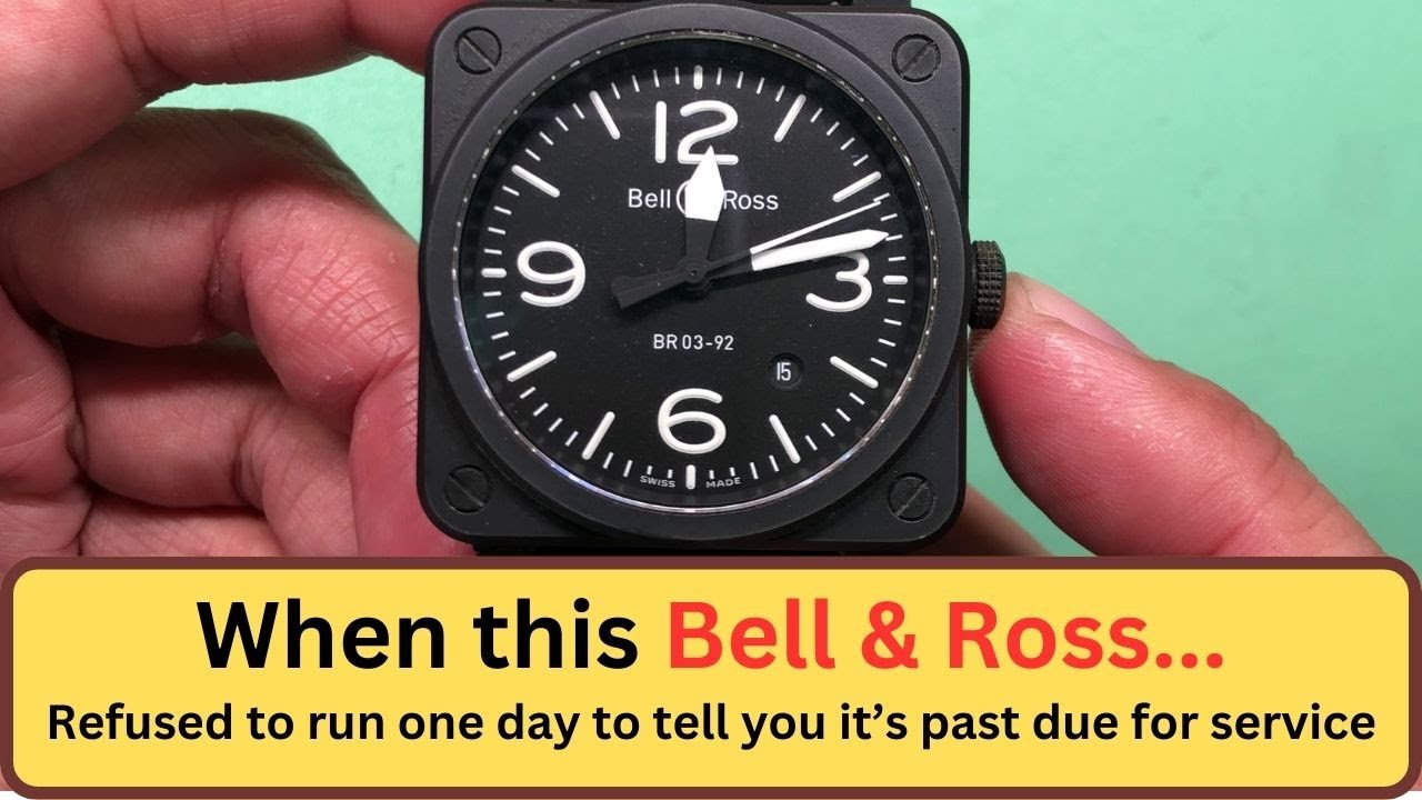 Bell and Ross BR 03-92 Stops to tell you it needs service and a good cleaning.