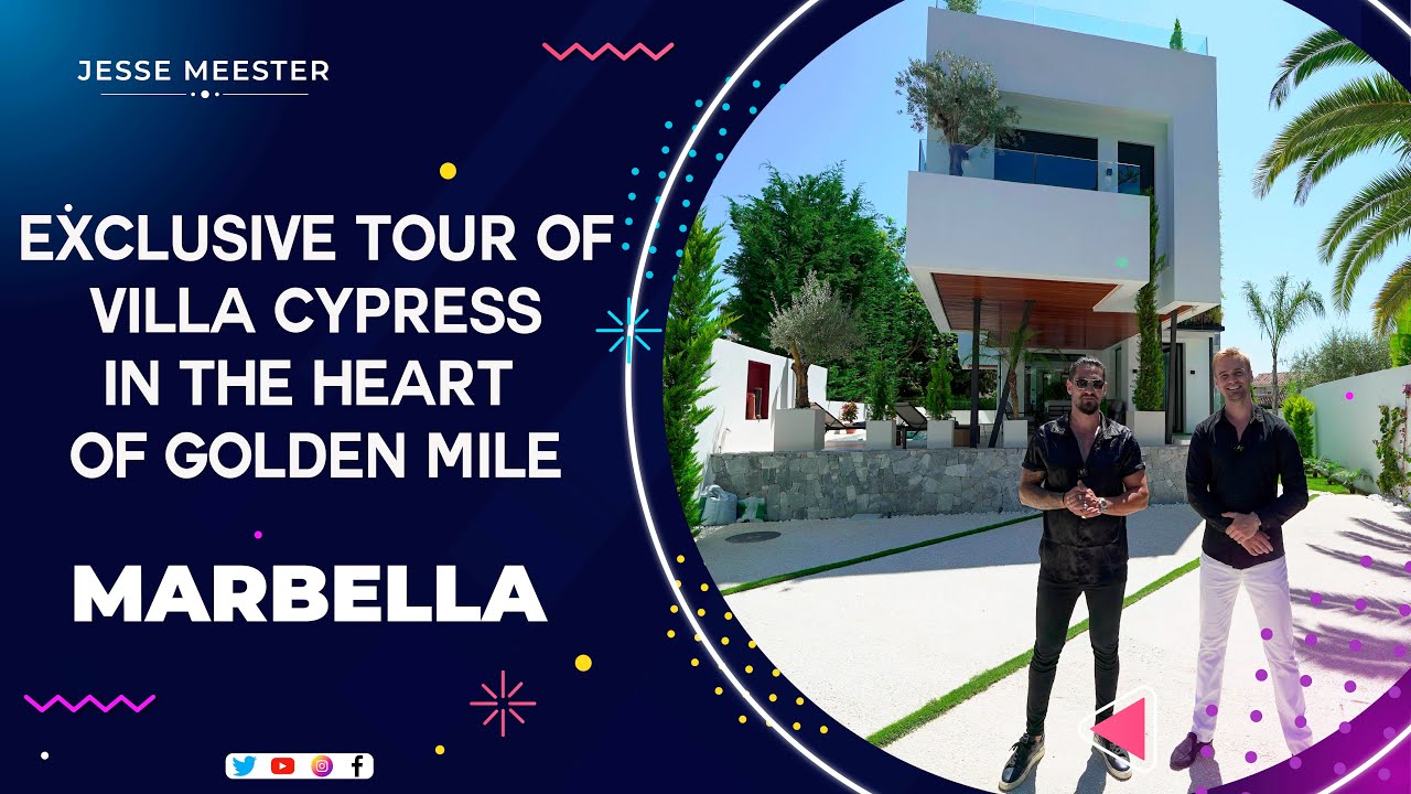 Exclusive tour of Villa Cypress in the heart of Golden Mile, Marbella