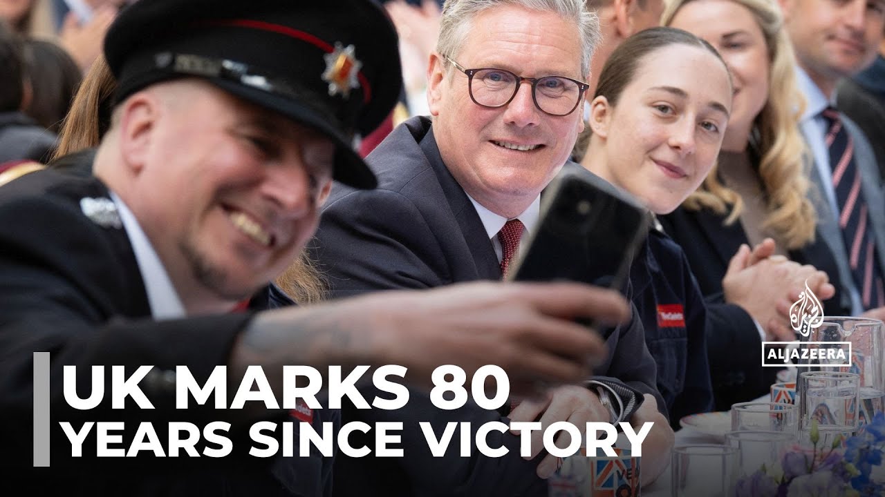 Thousands gather in London to mark Victory in Europe Day, 80 years after WWII ended