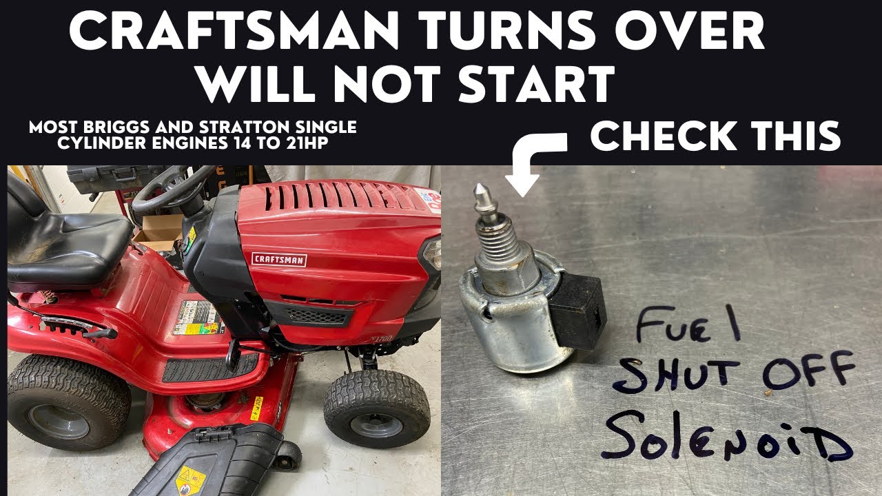 Трактор Craftsman не заводится. Он крутится, но не заводится.