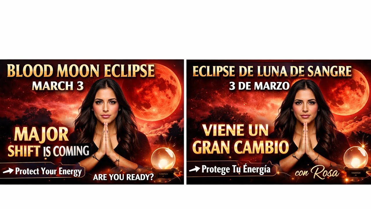 BLOOD MOON ECLIPSE 🌙 ECLIPSE DE LA LUNA DE SANGRE MAJOR SHIFT MAJOR CAMBIO CON WITH ROSA✨️🌌🔮🧿🧲🪬