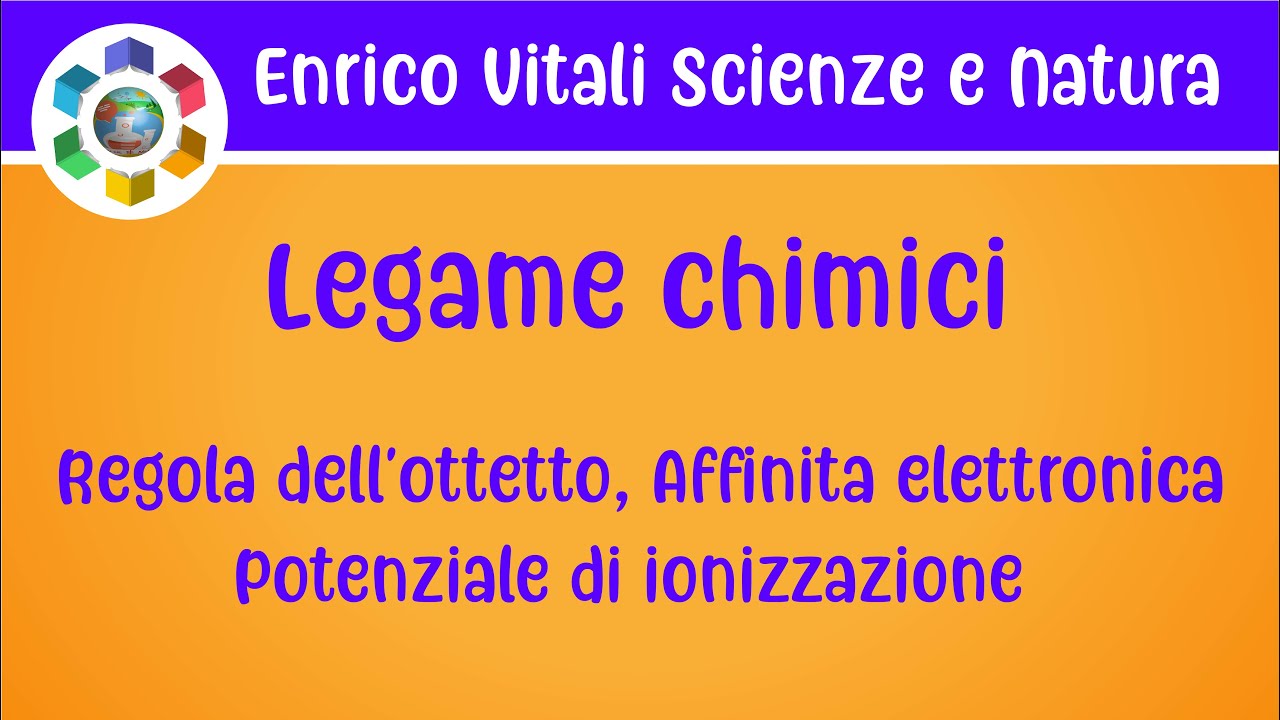 I legami chimici..Potenziale di ionizzazione, Affinita' per l'elettrone, Regola dell'ottetto