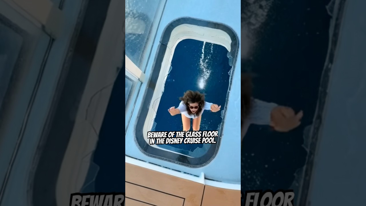 Glass window in the Disney Fantasy pool. Created with AI. 